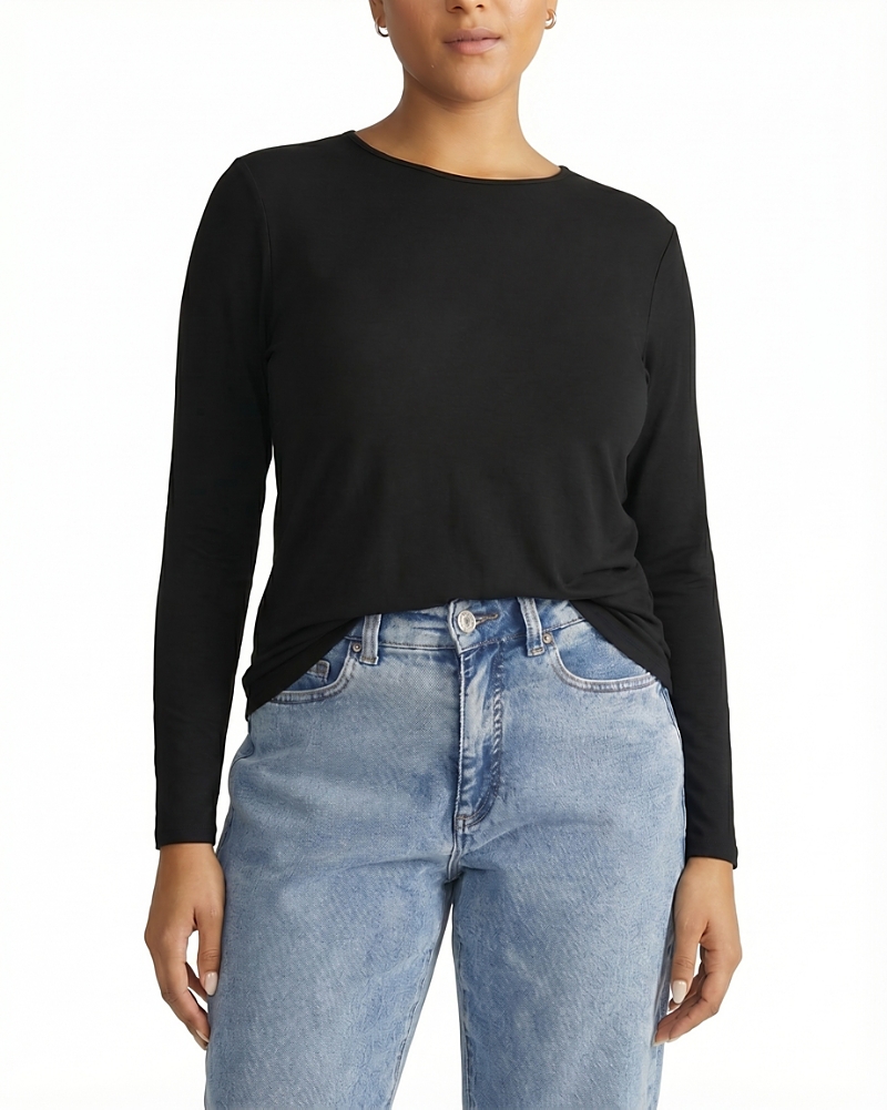 Universal Standard Universal Standard Women's Plus Joan Liquid Jersey Long Sleeve Top