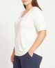 Universal Standard Universal Standard Women's Plus Lily Liquid Jersey V-Neck Stovepipe Tee - 3