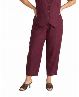 Universal Standard Universal Standard Women's Plus Lou Barrel Leg Linen Pants