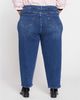 Universal Standard Universal Standard Women's Plus Lou High Rise Barrel Leg Jeans in Blue Wash - 2