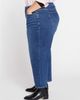 Universal Standard Universal Standard Women's Plus Lou High Rise Barrel Leg Jeans in Blue Wash - 3