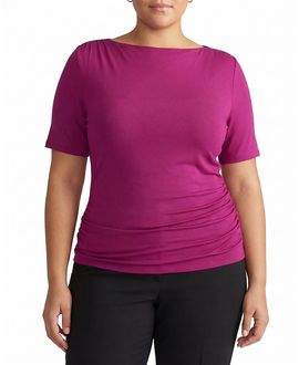 Universal Standard Universal Standard Women's Plus Louise Short Sleeve Liquid Jersey Top