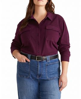Universal Standard Universal Standard Women's Plus Maine Stretch Flannel Shirt