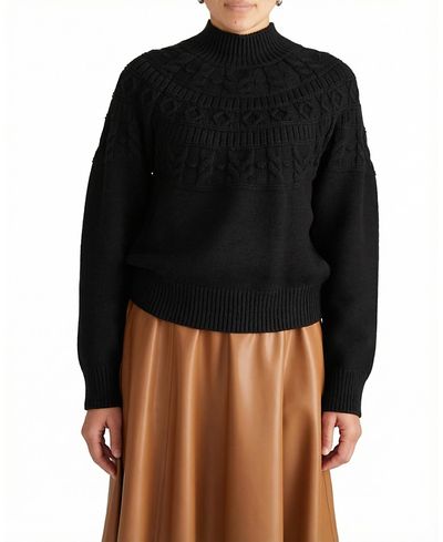 Universal Standard Universal Standard Women's Plus Safiya Cable Knit Sweater