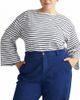 Universal Standard Universal Standard Women's Plus Size Montauk Breton Stripe Bell Sleeve Top - 1