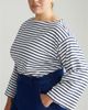 Universal Standard Universal Standard Women's Plus Size Montauk Breton Stripe Bell Sleeve Top - 3