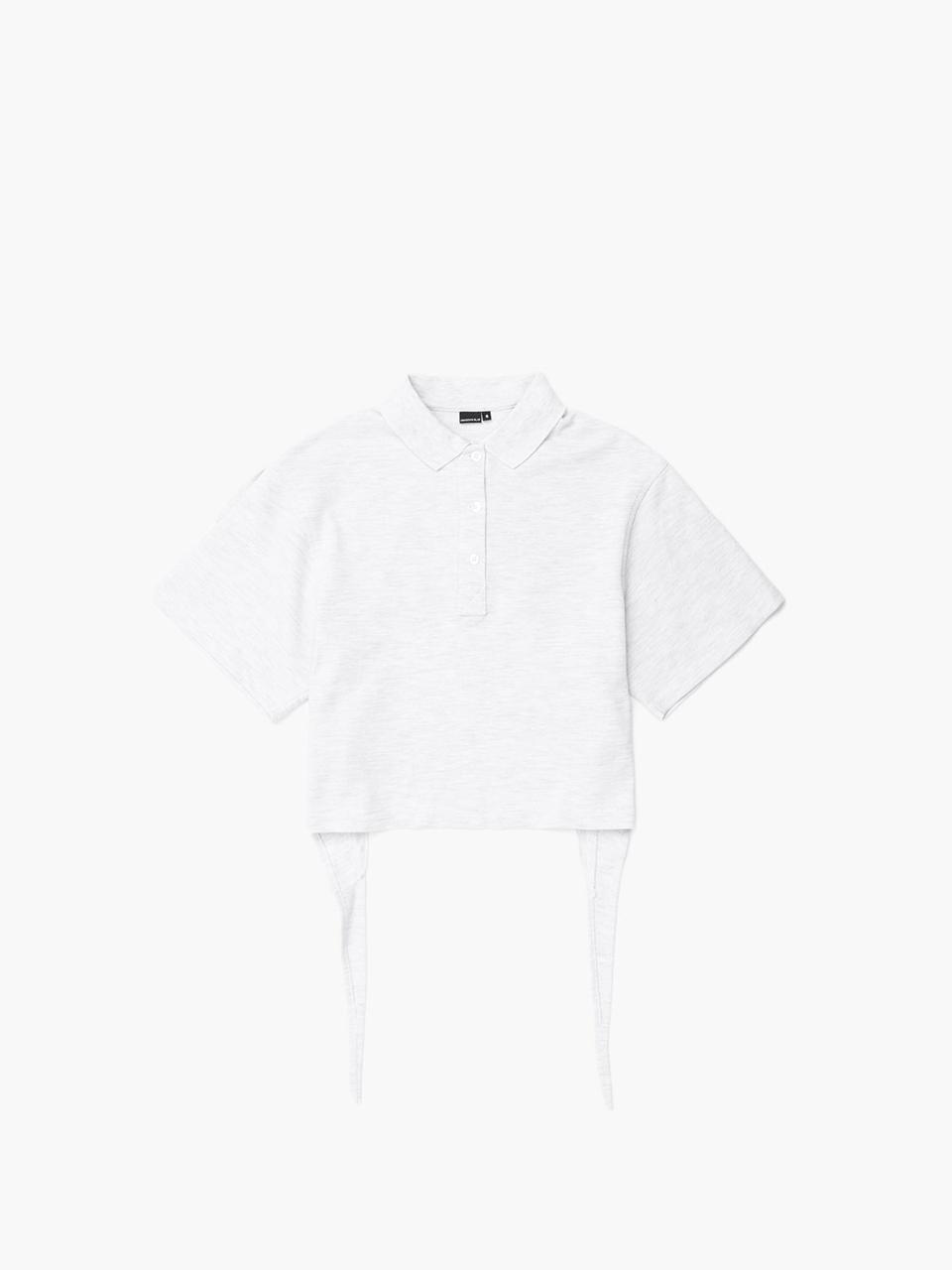 UNKNOWN BLUE Back Circle Cotton Premium T-shirt [Melange Gray]