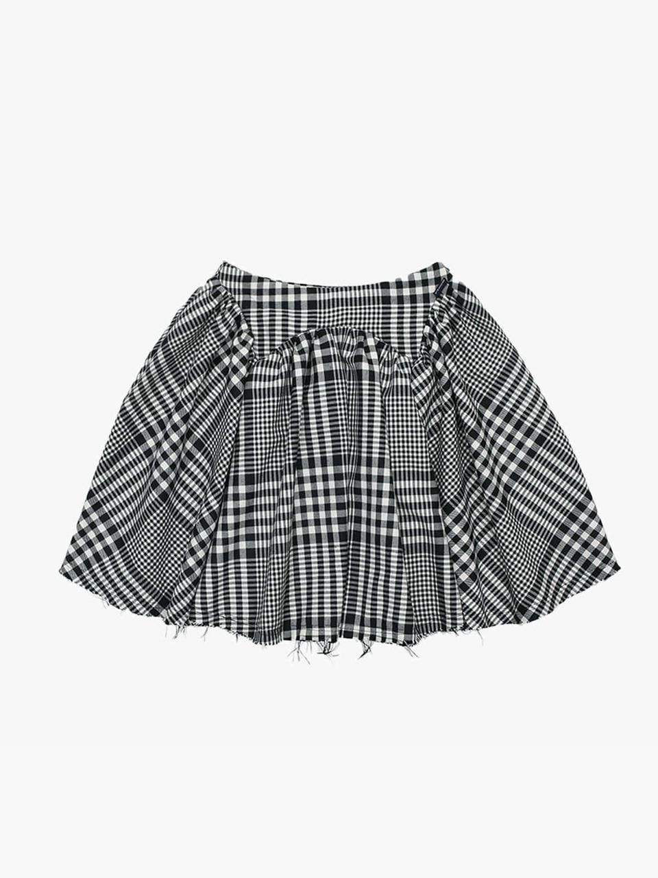 UNKNOWN BLUE BUSTIER FULL SKIRT MINI [CHECK]