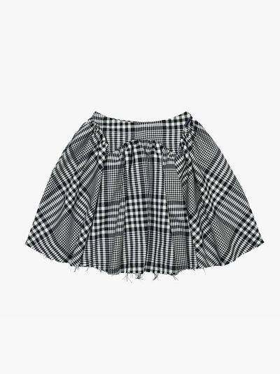 UNKNOWN BLUE BUSTIER FULL SKIRT MINI [CHECK]