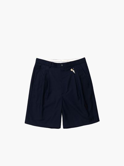 UNKNOWN BLUE Classic Comfortable Half Pants [Navy]