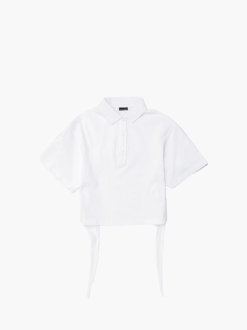 UNKNOWN BLUE Cotton Back Circle PK T-shirt [Beige]