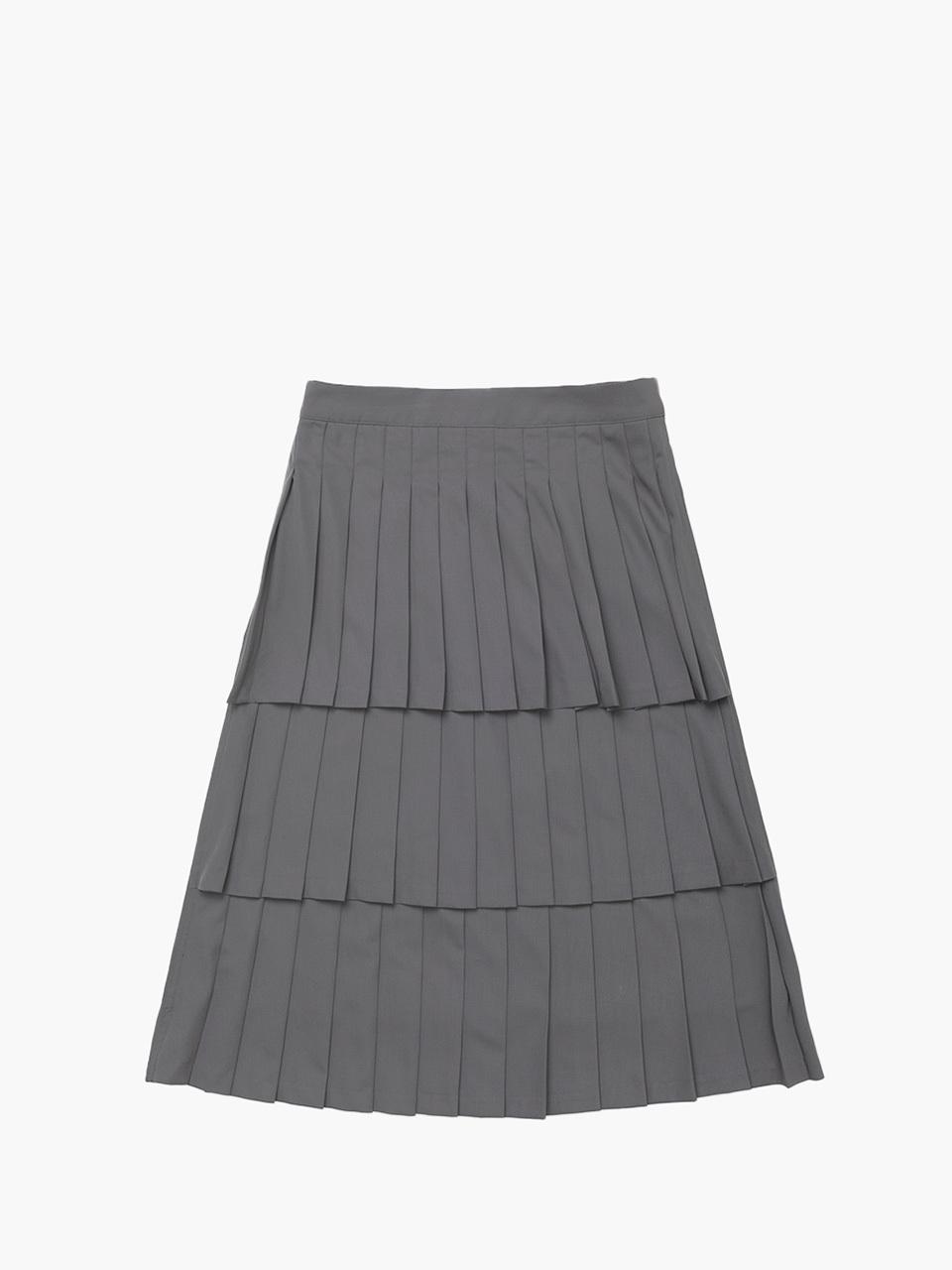 UNKNOWN BLUE OG Pleated Skirt [Gray]