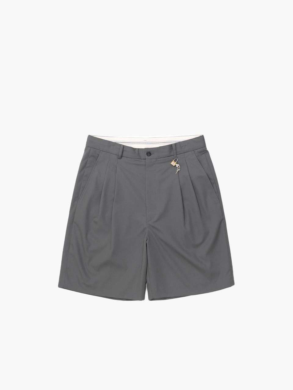 UNKNOWN BLUE Polyester Rayon Basic Half Pants [GRAY]