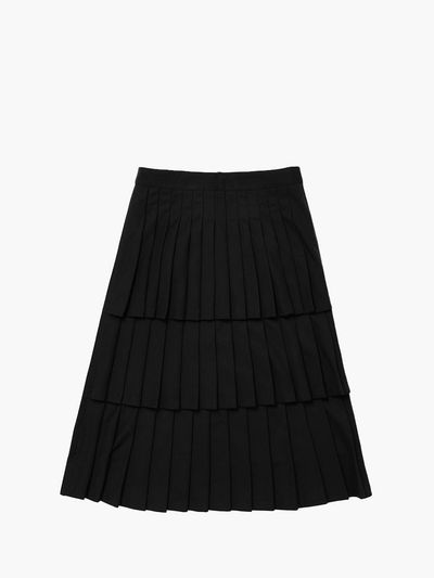 UNKNOWN BLUE Premium Korean Pleated Skirt [Black]