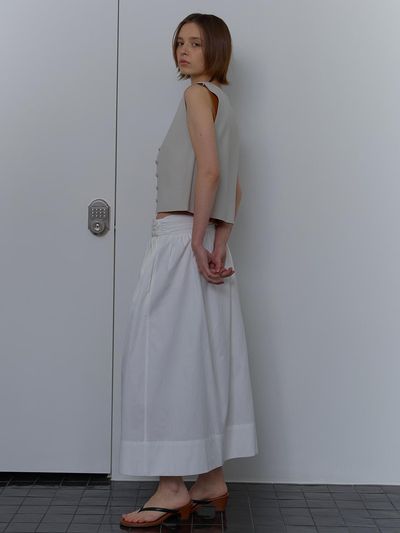 unless BOTTON VEST KNIT [LIGHT GRAY]