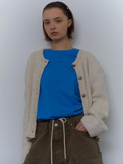 unless KNIT TWEED JACKET [CREAM]