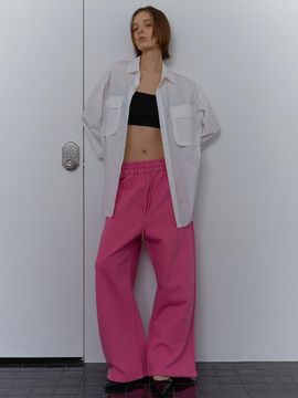 unless LINE 2WAY JOGGER PANTS [PINK]