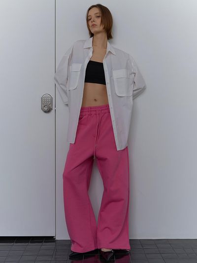 unless LINE 2WAY JOGGER PANTS [PINK]