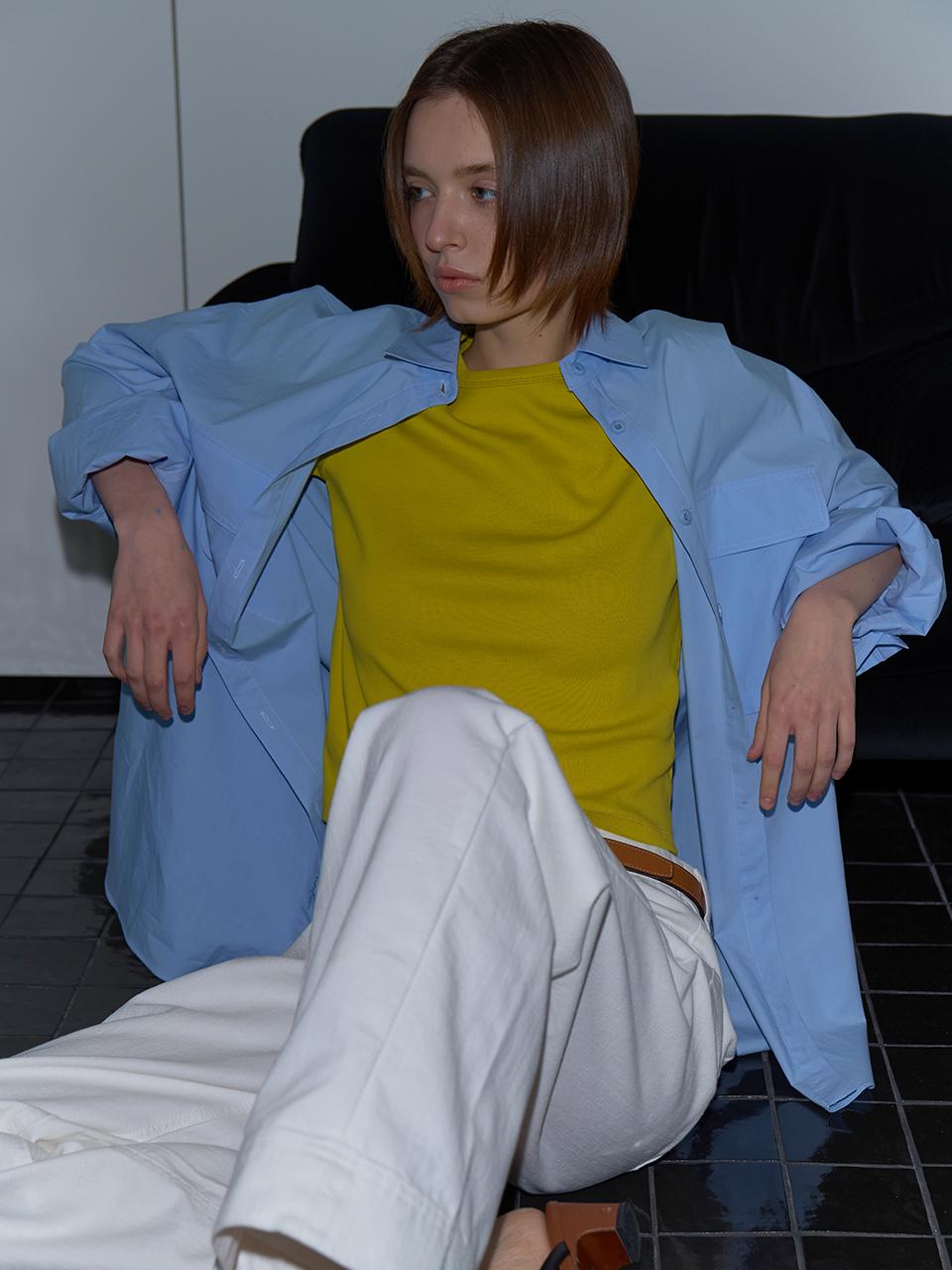unless POKET BIO COTTON SHIRT [SKY]