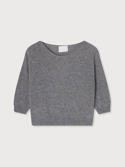 unless U-NECK LINEN WOOL KNIT MELANGE SWEATER
