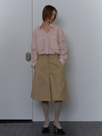 unless WIDE BERMUDA PANTS [BEIGE]