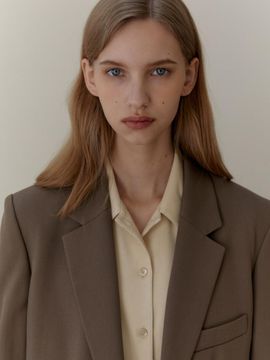 UNNOUT CLASSIC TAILORED WOOL JACKET BROWN