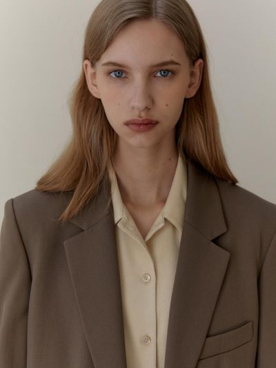 UNNOUT CLASSIC TAILORED WOOL JACKET BROWN
