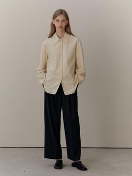 UNNOUT MINIMAL CORDUROY SHIRT LIGHT YELLOW