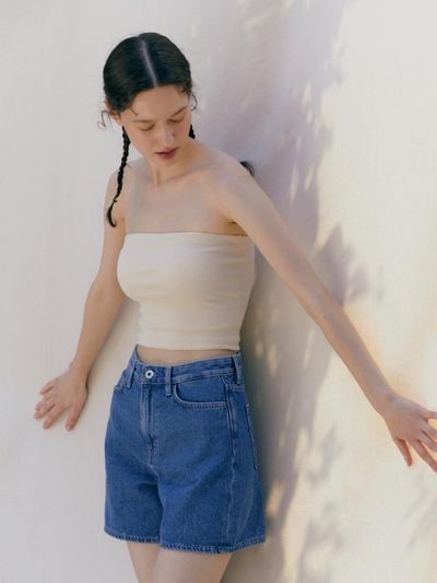 UNNOUT NATURAL TUBE TOP ECRU