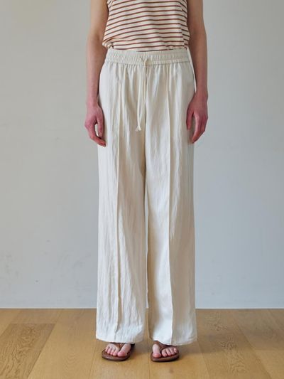 UNNOUT Refreshing Wide Pants - Ecru