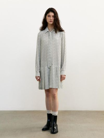 UNNOUT Tie Shirt Dress