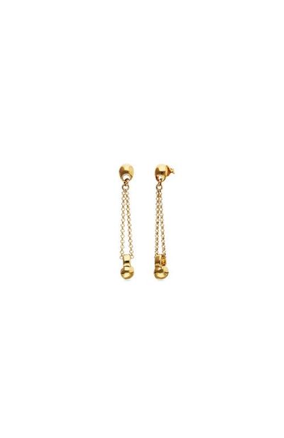 UNODE50 UNODE50 18k gold-plated earrings with long chain and dial detail 