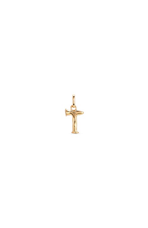 UNODE50 UNODE50 18K Gold-Plated Letter T Charm 