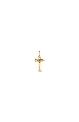 UNODE50 UNODE50 18K Gold-Plated Letter T Charm 