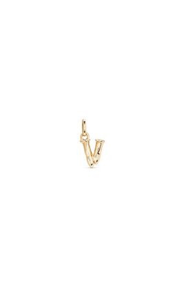 UNODE50 UNODE50 18K Gold-Plated Letter V Charm 