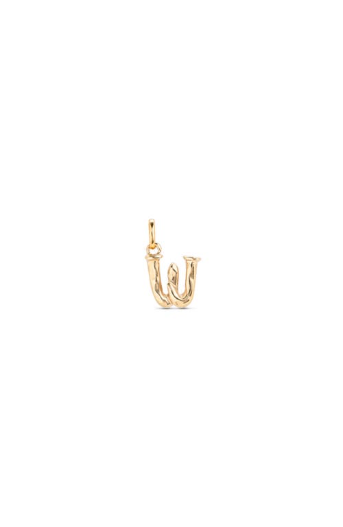 UNODE50 UNODE50 18K Gold-Plated Letter W Charm 