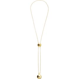 UNODE50 UNODE50 18k gold-plated necklace with height-adjustable chain with two weights 
