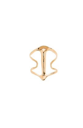 UNODE50 UNODE50 18K Gold-Plated Rigid Bracelet with Manta Ray Structure 