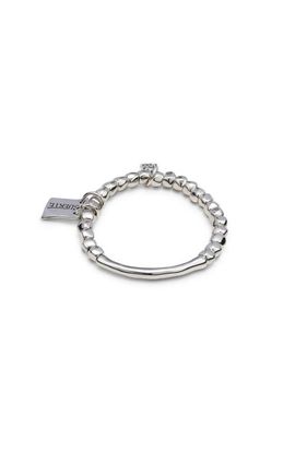 UNODE50 UNODE50 Bead Bracelet with Tubular Piece and Silver-Plated Plate with Message 