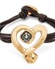 Unode50 UNOde50 Black Crystal Heart Leather Bracelet - 1