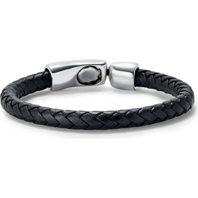 UNODE50 UNODE50 Braided Leather Bracelet with Secure Closure