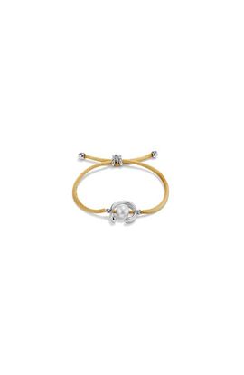 UNODE50 UNODE50 Camel Silk Effect Bracelet with Pearl Shell