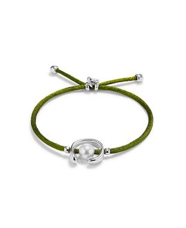 Unode50 UNOde50 Dark Green Bracelet with Pearl Shell