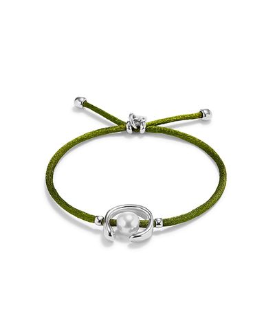 Unode50 UNOde50 Dark Green Bracelet with Pearl Shell
