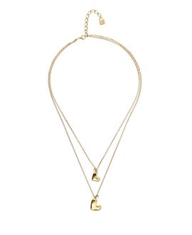 Unode50 UNOde50 Double Necklace Plated in Gold with Two Hearts