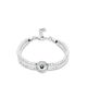 Unode50 UNOde50 Double Silver-Plated Ball Bracelet with Eye Detail and Green Crystal - 1