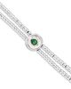 Unode50 UNOde50 Double Silver-Plated Ball Bracelet with Eye Detail and Green Crystal - 3