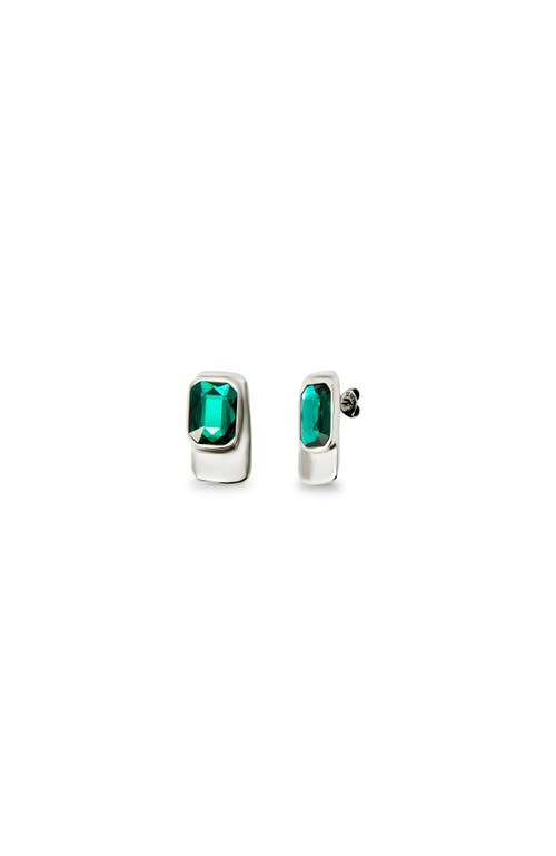 UNODE50 UNODE50 Earrings with Green Faceted Crystal