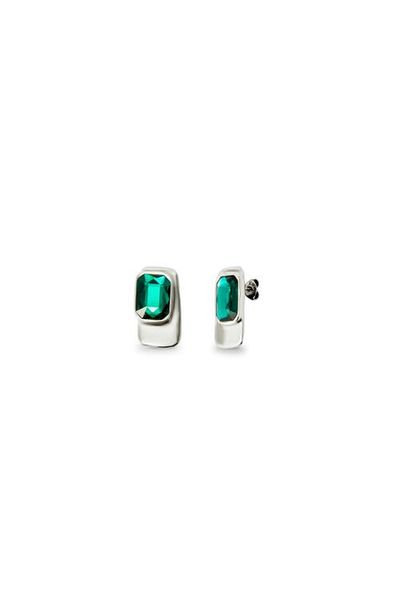 UNODE50 UNODE50 Earrings with Green Faceted Crystal