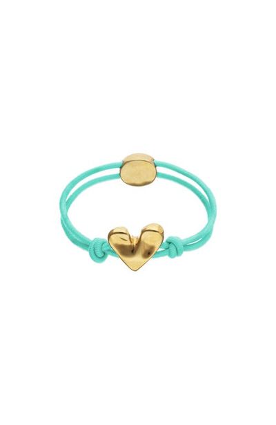 UNODE50 UNODE50 Elastic Thread Bracelet with 18K Gold-Plated Heart 